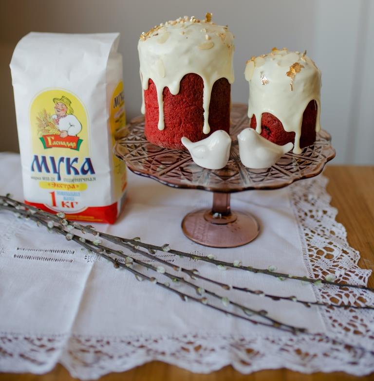 Рецепт необычного и эффектного кулича "КРАСНЫЙ БАРХАТ"
